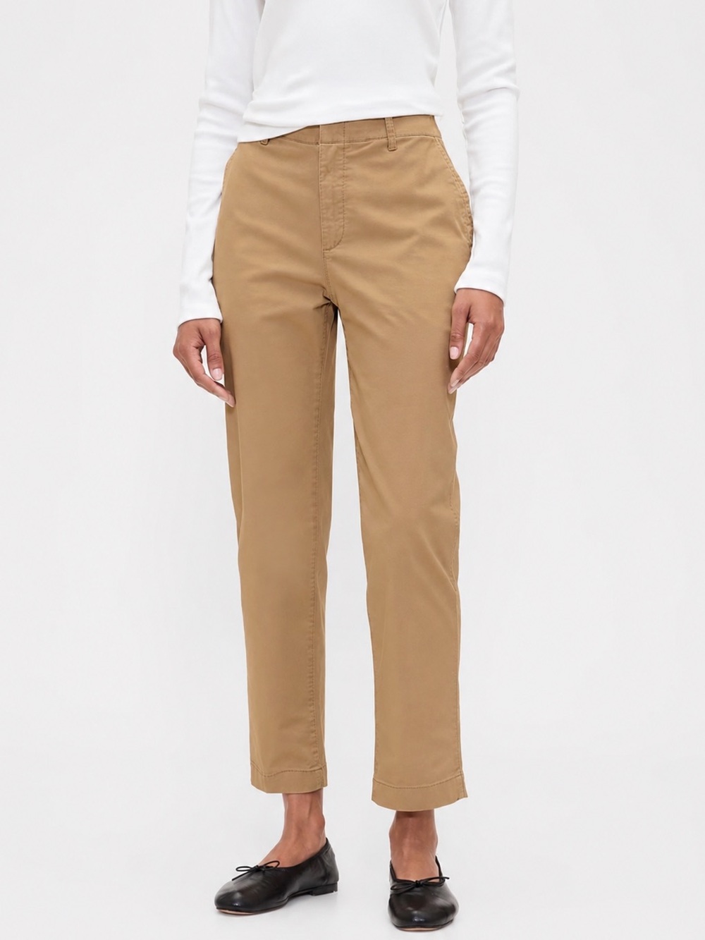 GAP women's Khaki Straight Chinos - Brown Tan